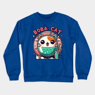 Boba Cat Crewneck Sweatshirt